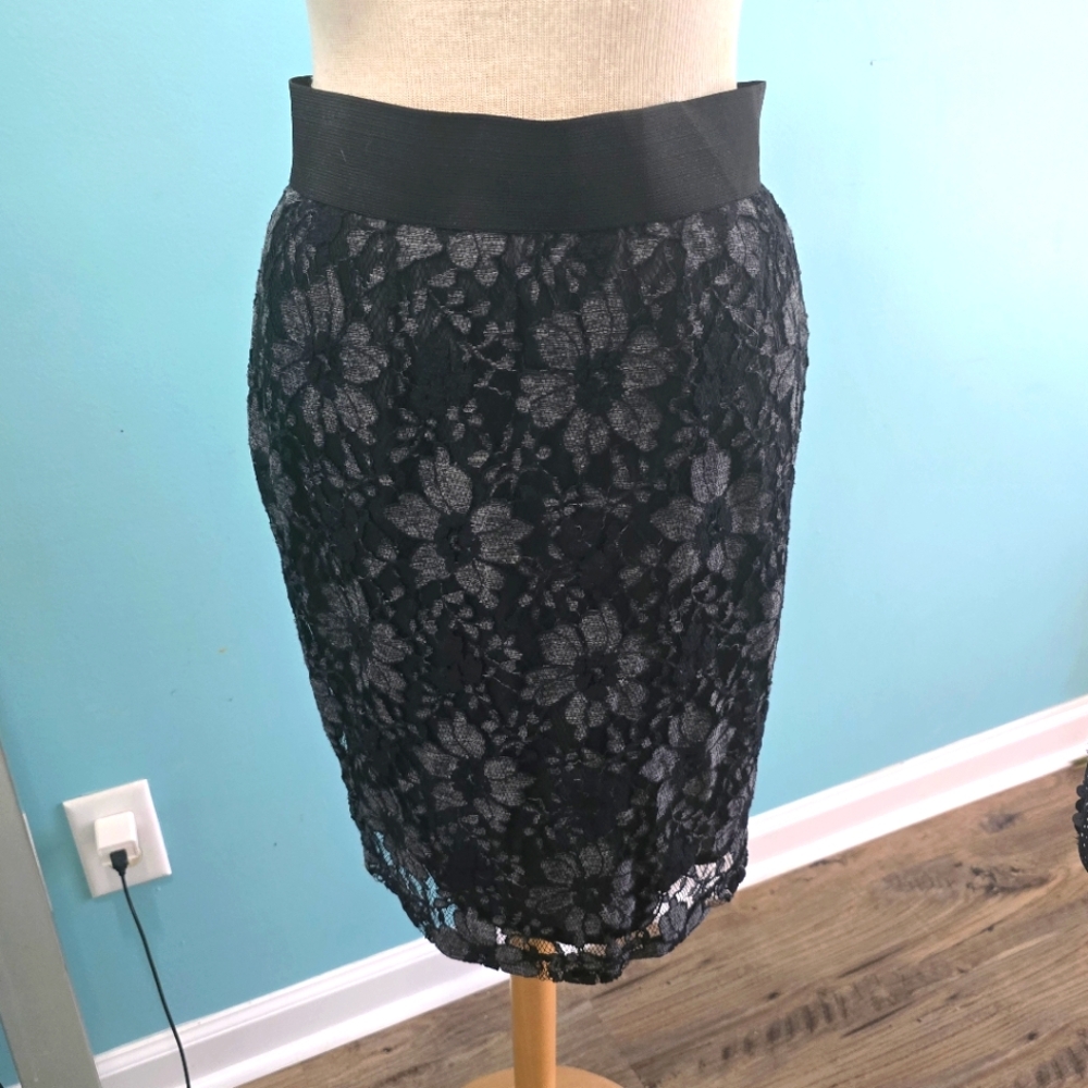 ⚡️Ellen Tracy Fyn and Flirty Lace Pencil Skirt